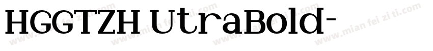 HGGTZH UtraBold字体转换